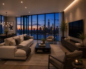 Apartment, Bergblick | Wohnbereich