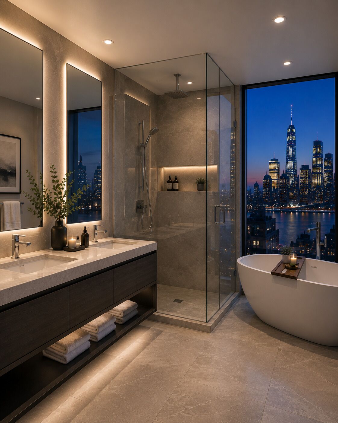 Apartment, Bergblick | Badezimmer