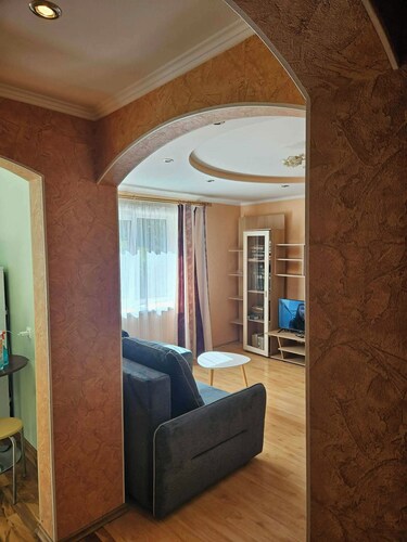 Tranquil 1-bedroom apartment with AC in charming Ventspils