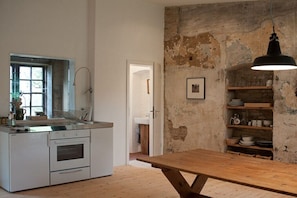 Fridge, oven, stovetop, toaster - Holiday apartment with 1 bedroom (Lürschau)