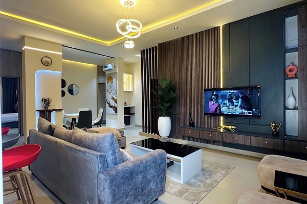 Economy Apartment, Balcony, City View | Living area