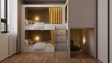 Comfort Shared Dormitory, Women only | Desk, laptop workspace, blackout drapes, iron/ironing board