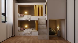 Comfort-yhteismajoitus, vain naisille | Työpöytä, kannettavalle tietokoneelle sopiva työtila, pimennysverhot