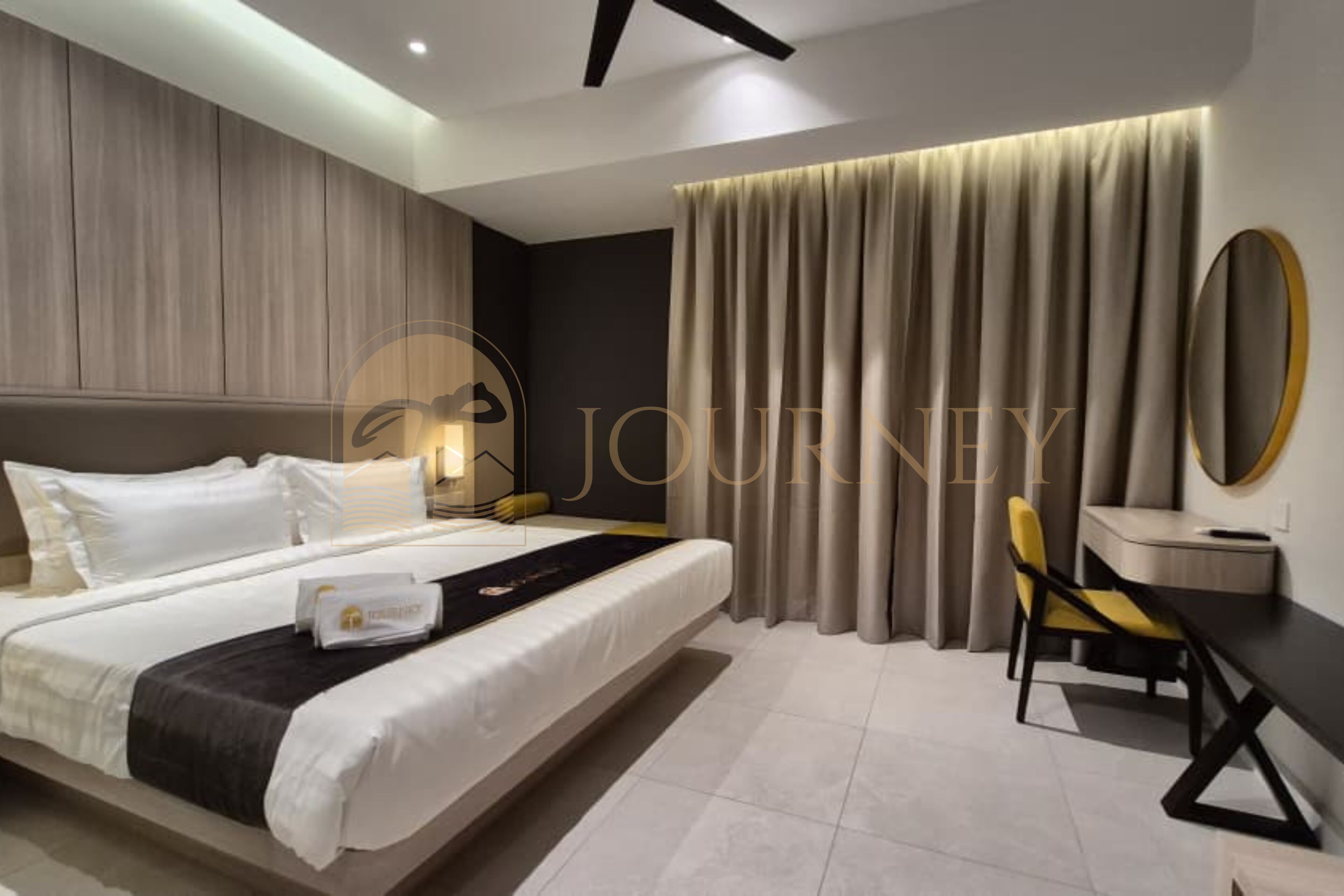 Blackout curtains, iron/ironing board, free WiFi, bed sheets