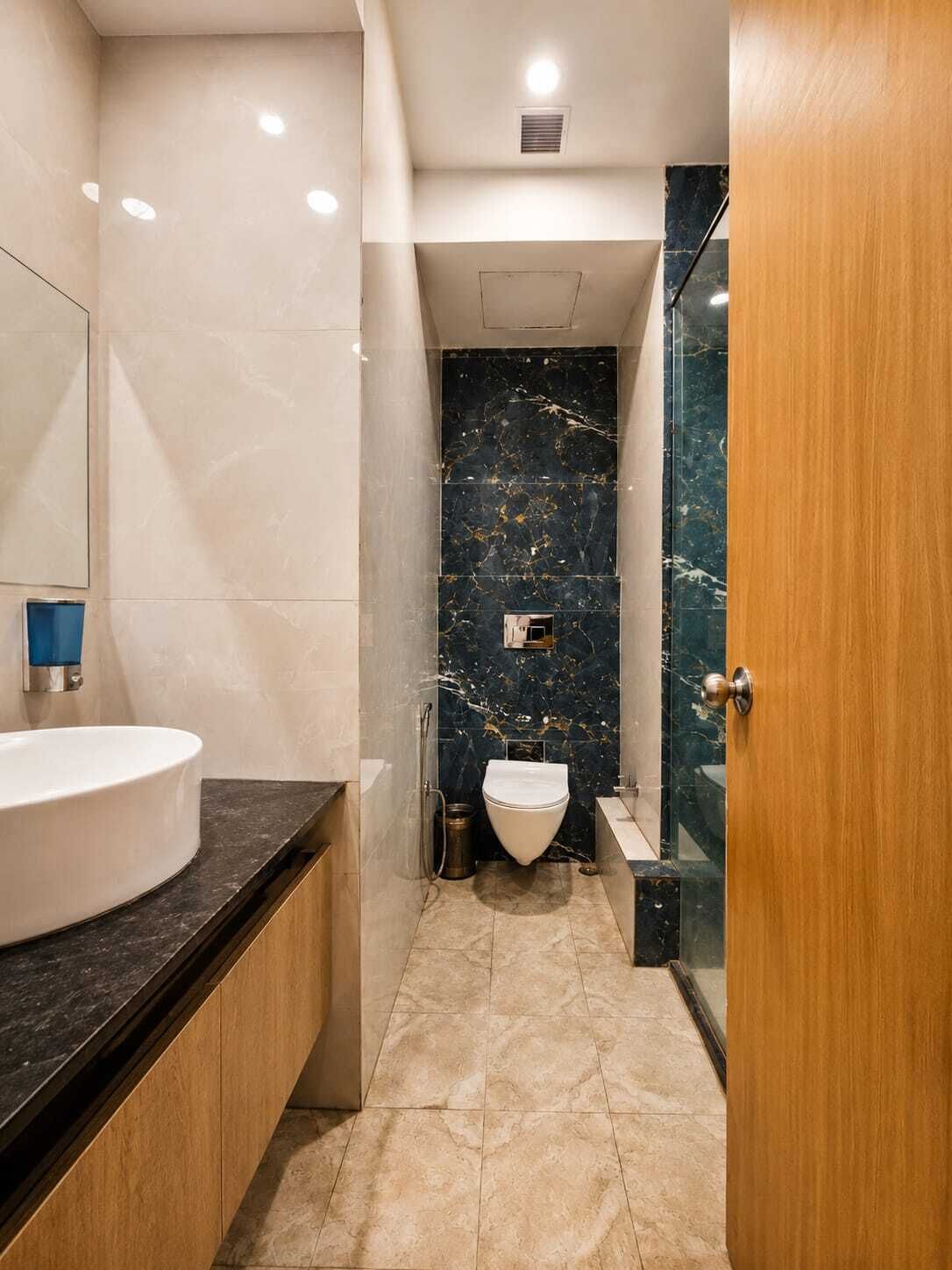 Shower, free toiletries, towels, soap