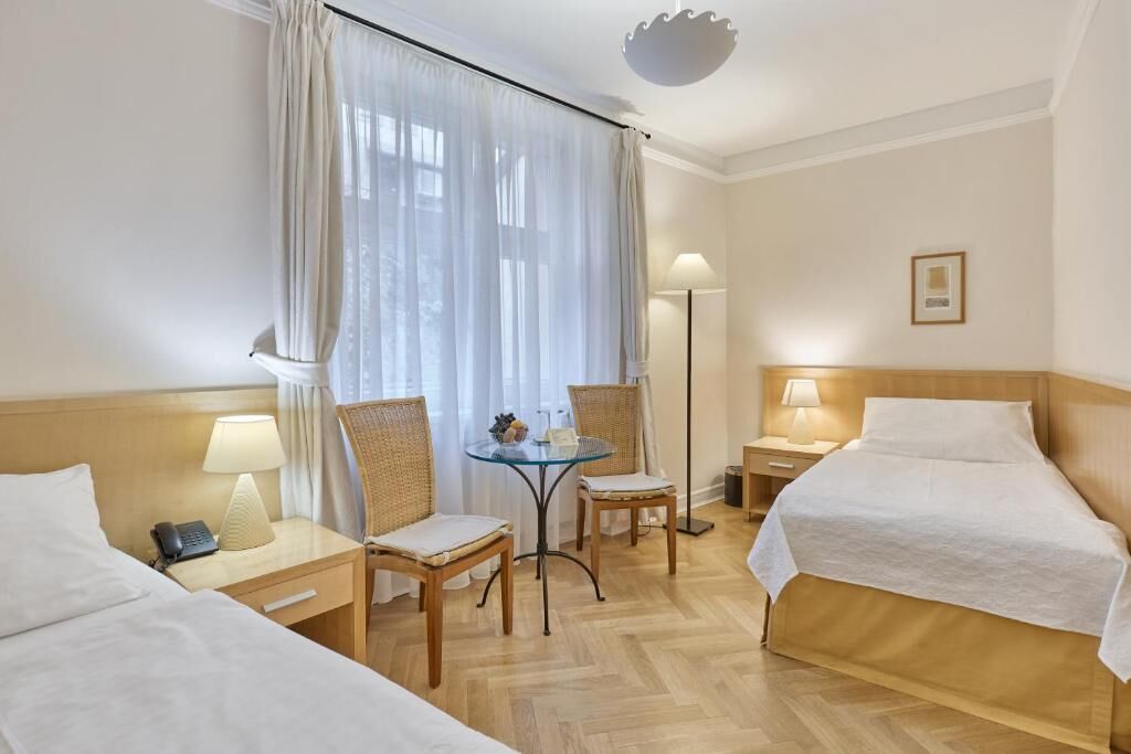 Economy Twin Room, Courtyard View | In-room safe, soundproofing, iron/ironing board, free WiFi