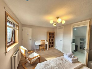 Desk, iron/ironing board, travel crib, WiFi