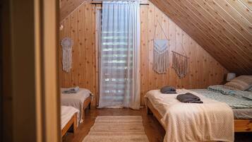 Iron/ironing board, travel crib, bed sheets