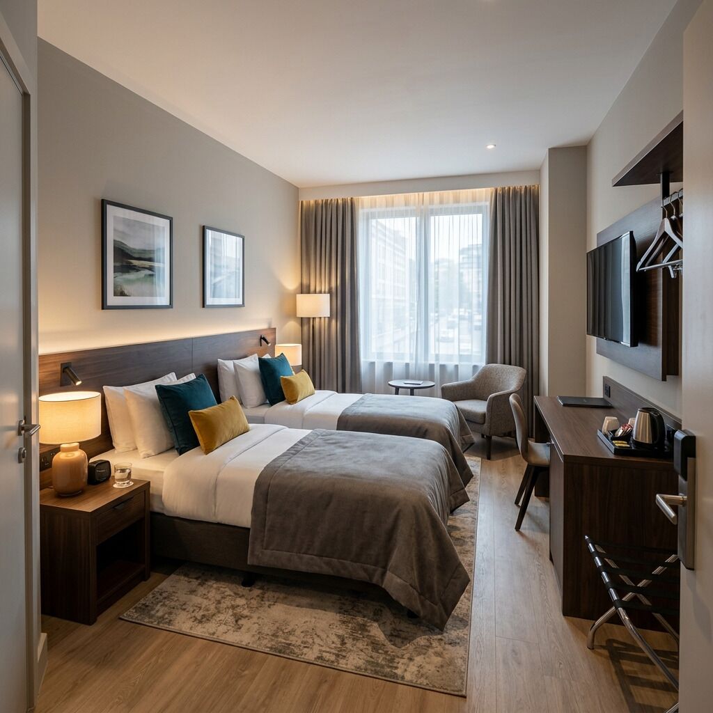 Habitación básica con 1 cama matrimonial o 2 individuales | Wifi gratis 