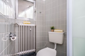 Douche, sèche-cheveux, serviettes fournies