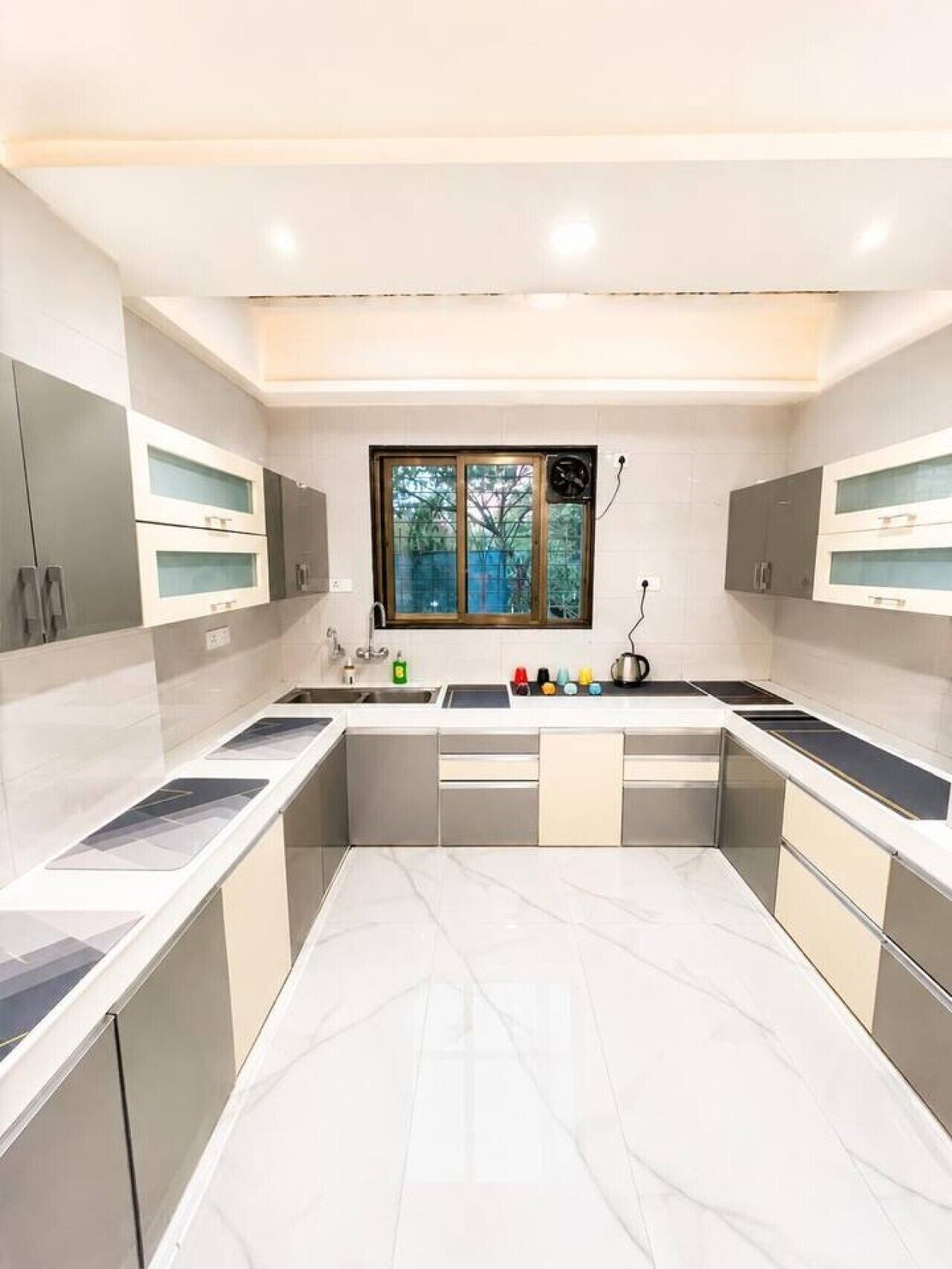 Fridge, stovetop, cookware/dishes/utensils