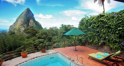 Private Pool Villa with Iconic Piton Views