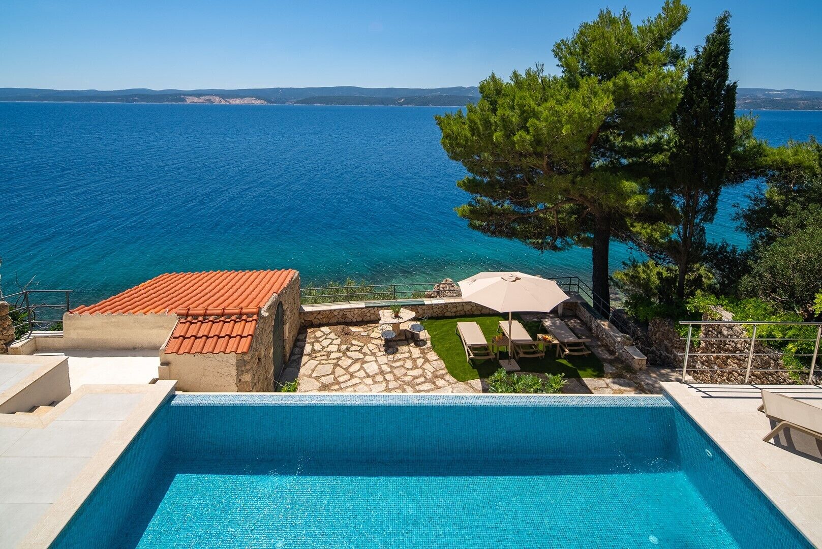 A heated pool