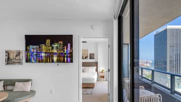 Appartement, 1 très grand lit et 1 canapé-lit, cuisine, vue sur la baie | Intérieur