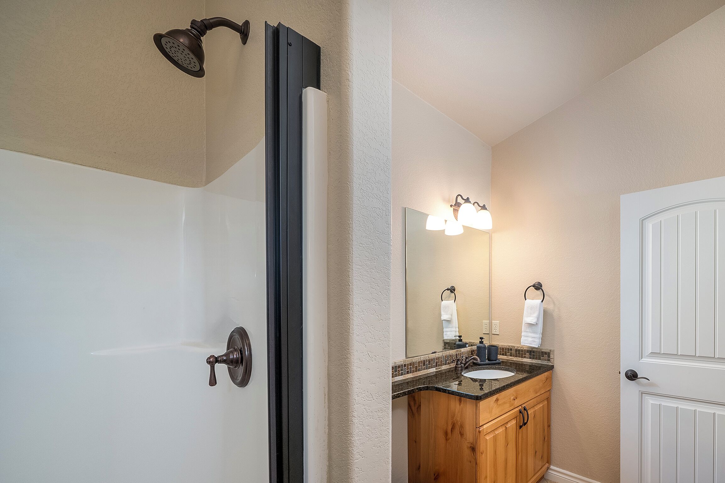Hair dryer, towels
