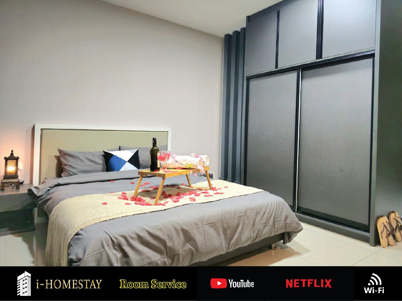 Kondominium bergaya Jepang, balkon, pemandangan kota | Area keluarga | Smart TV 43-inci dengan saluran TV digital dan Netflix