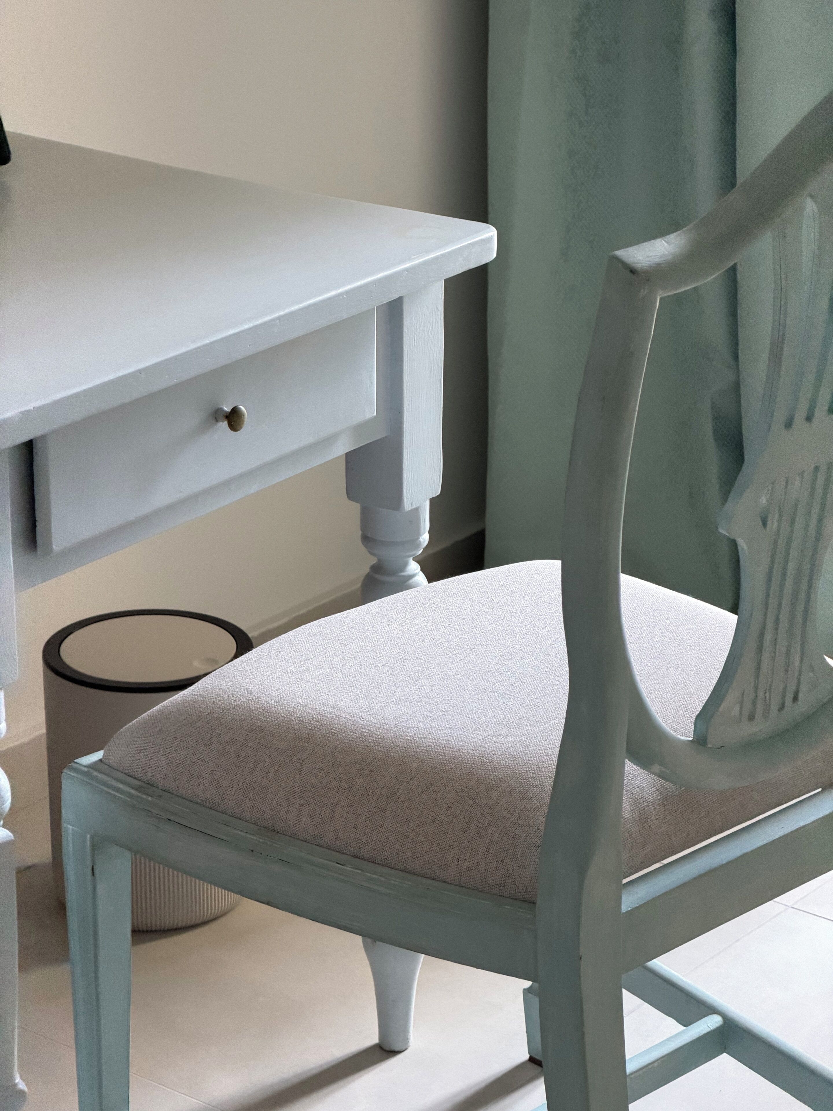Desk, blackout curtains, soundproofing, iron/ironing board (on request)