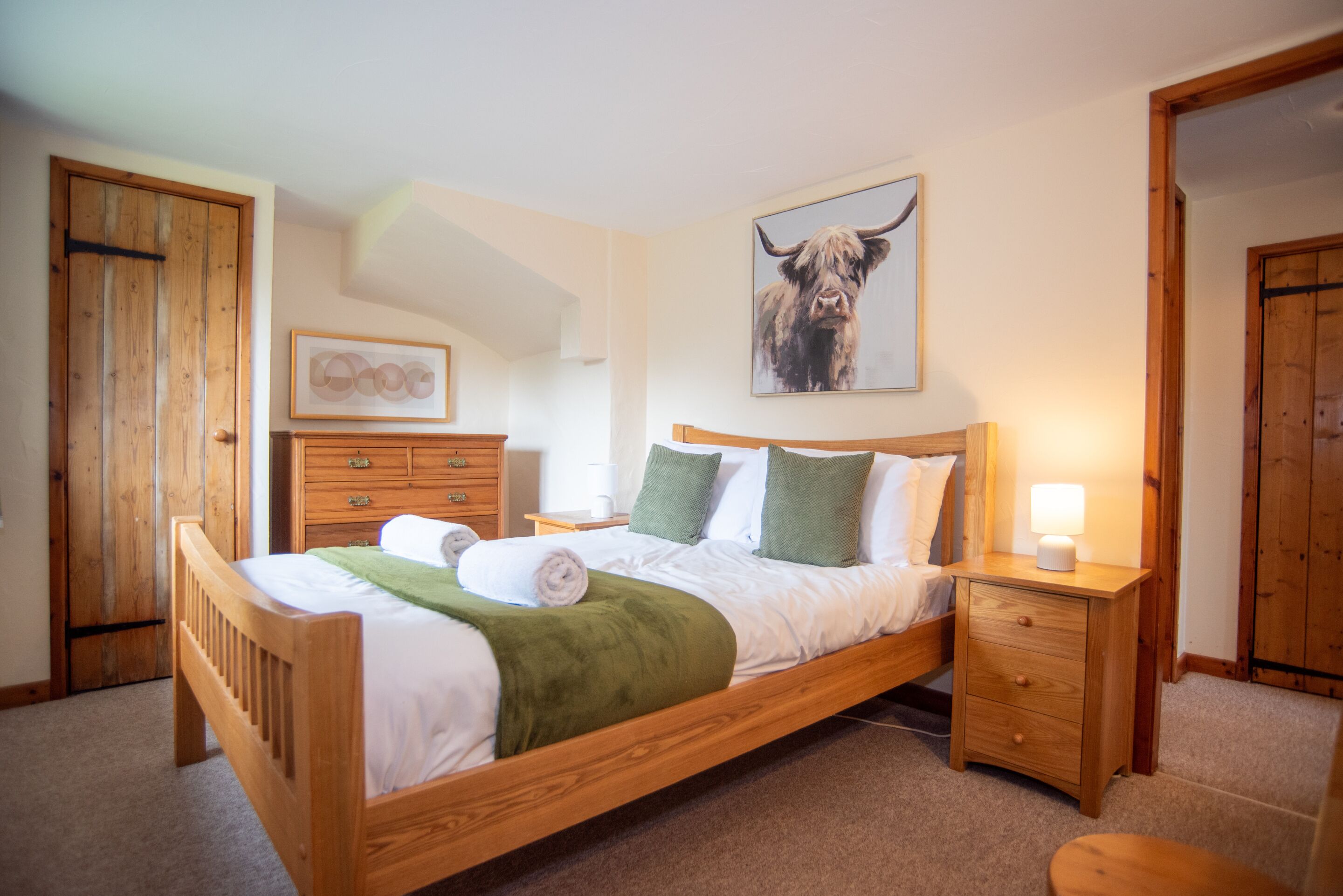 A cosy and welcoming bedroom designed for restful nights after exploring the North Devon coast and countryside.