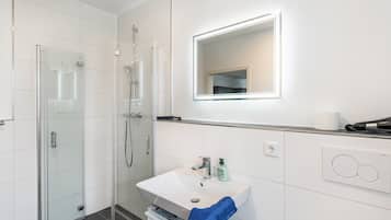 Een douche, een haardroger