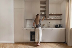 Coffee/tea maker, fridge, oven, stovetop - Chmielna Duo | TOP Location | Parking (Warszawa)