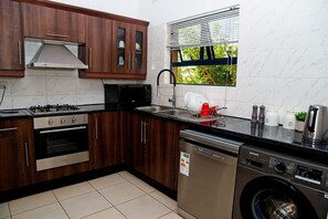 Kühlschrank, Mikrowelle, Herdplatte, Geschirrspüler