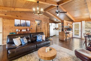 Fernseher, Kamin, Bücher