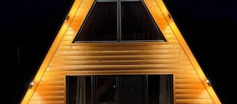 A-frame Cabin with Private Pool in Nature