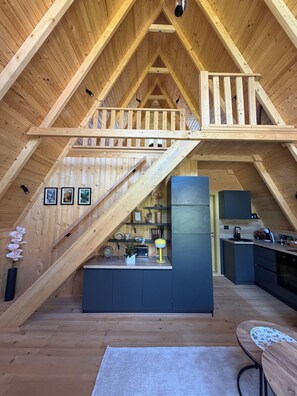 Interior - A-frame Cabin with Private Pool in Nature (Lukovitsa)
