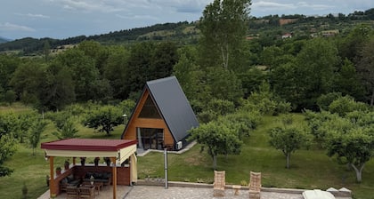A-frame Cabin with Private Pool in Nature