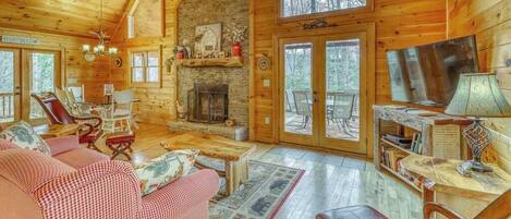 TV, fireplace, video games, offices