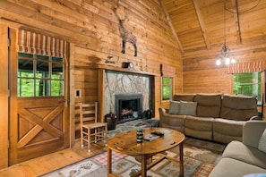 Fernseher, Kamin, Arbeitsbereiche
