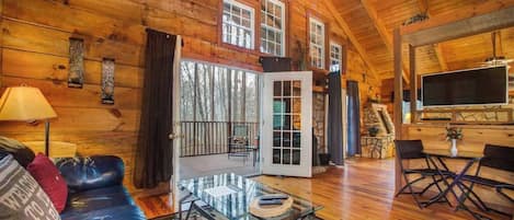 TV, fireplace, DVD player, offices