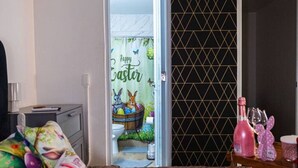 Desk, iron/ironing board, travel crib, WiFi (free)