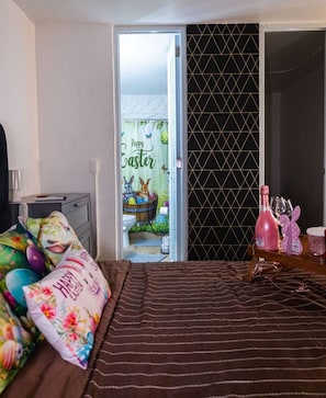 Desk, iron/ironing board, travel crib, WiFi (free)