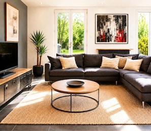 Living area - LE JARDIN DE LA MARNE, A PEACEFUL, FAMILY-FRIENDLY HOME BETWEEN PARIS AND DISNEY (Bry-sur-Marne)