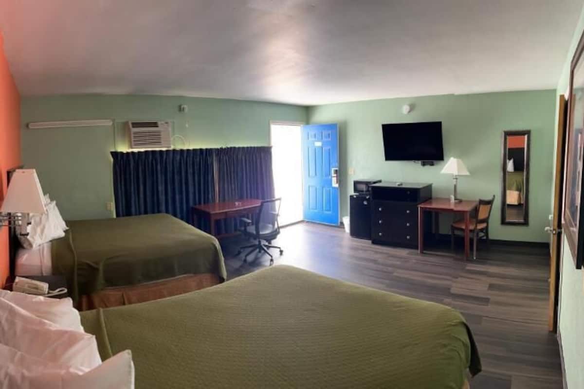 Standard Double Room, 2 Queen Beds, Smoking | Pillowtop beds, desk, laptop workspace, WiFi (free)