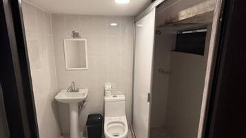 Basic Triple Room | Bathroom | Shower, towels, soap, shampoo