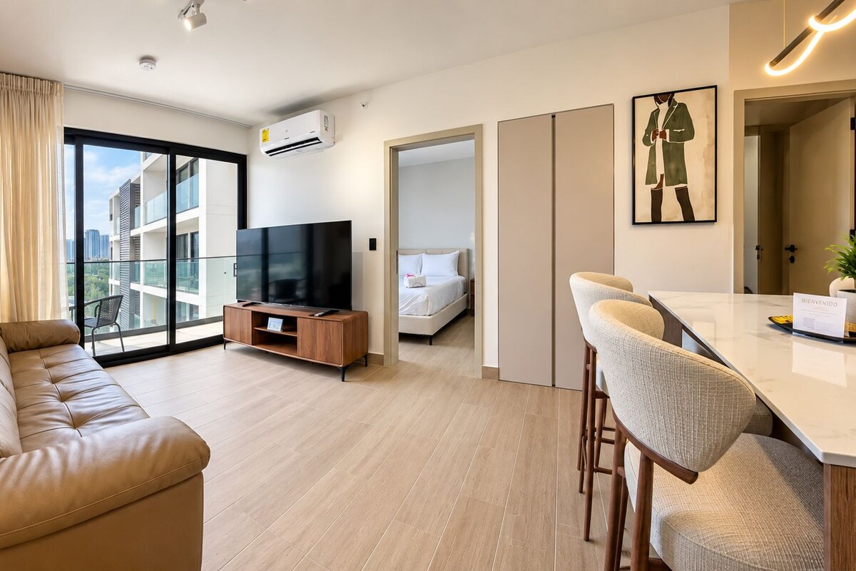Superior Apartment, City View | Living area | LED TV