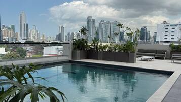 Deluxe Apartment, City View | Pool | Outdoor pool
