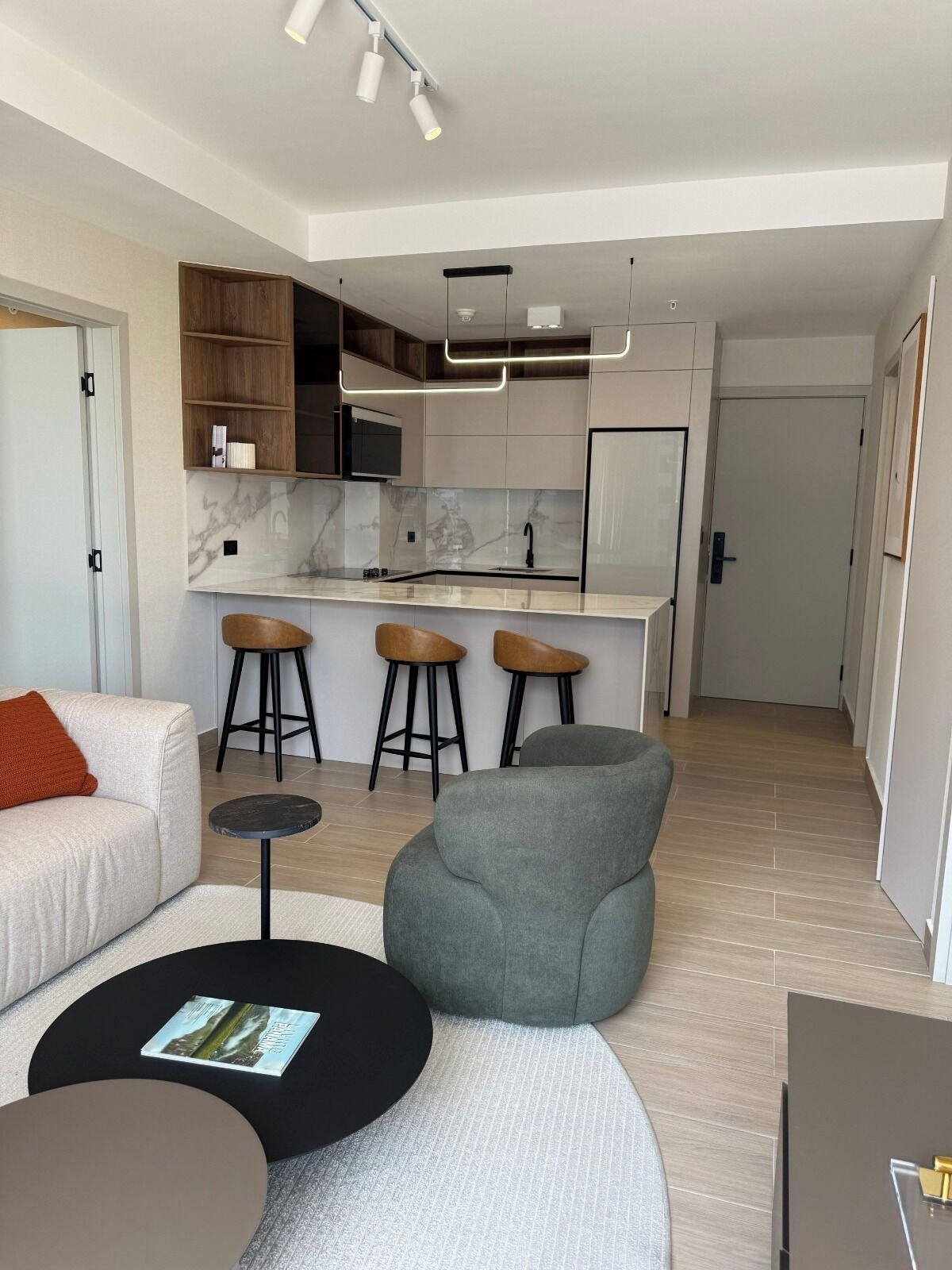 Deluxe Apartment, City View | Living area