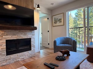 TV, fireplace, offices