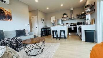 Smart TV, fireplace