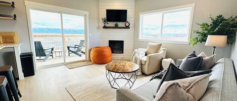 TV connectée, cheminée