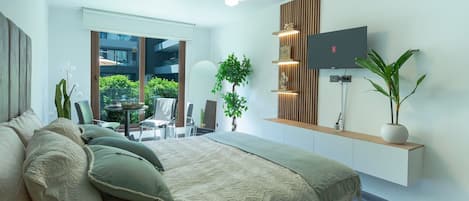 Departamento Deluxe, balcón, vista a la alberca | Wifi gratis
