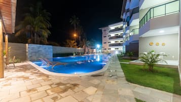 Indoor pool, open 9:00 AM to 6:30 PM, pool umbrellas, sun loungers