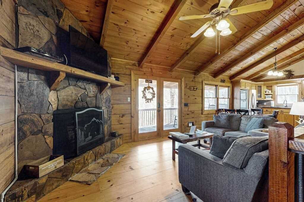 TV, fireplace, video games, foosball