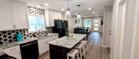 Microwave, oven, stovetop, dishwasher