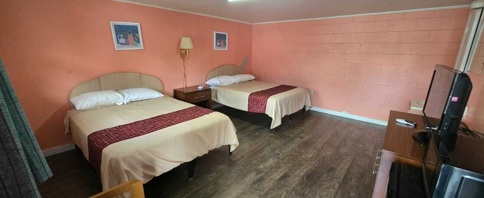 Room, 2 Queen Beds, Non Smoking | Desk, free WiFi, bed sheets