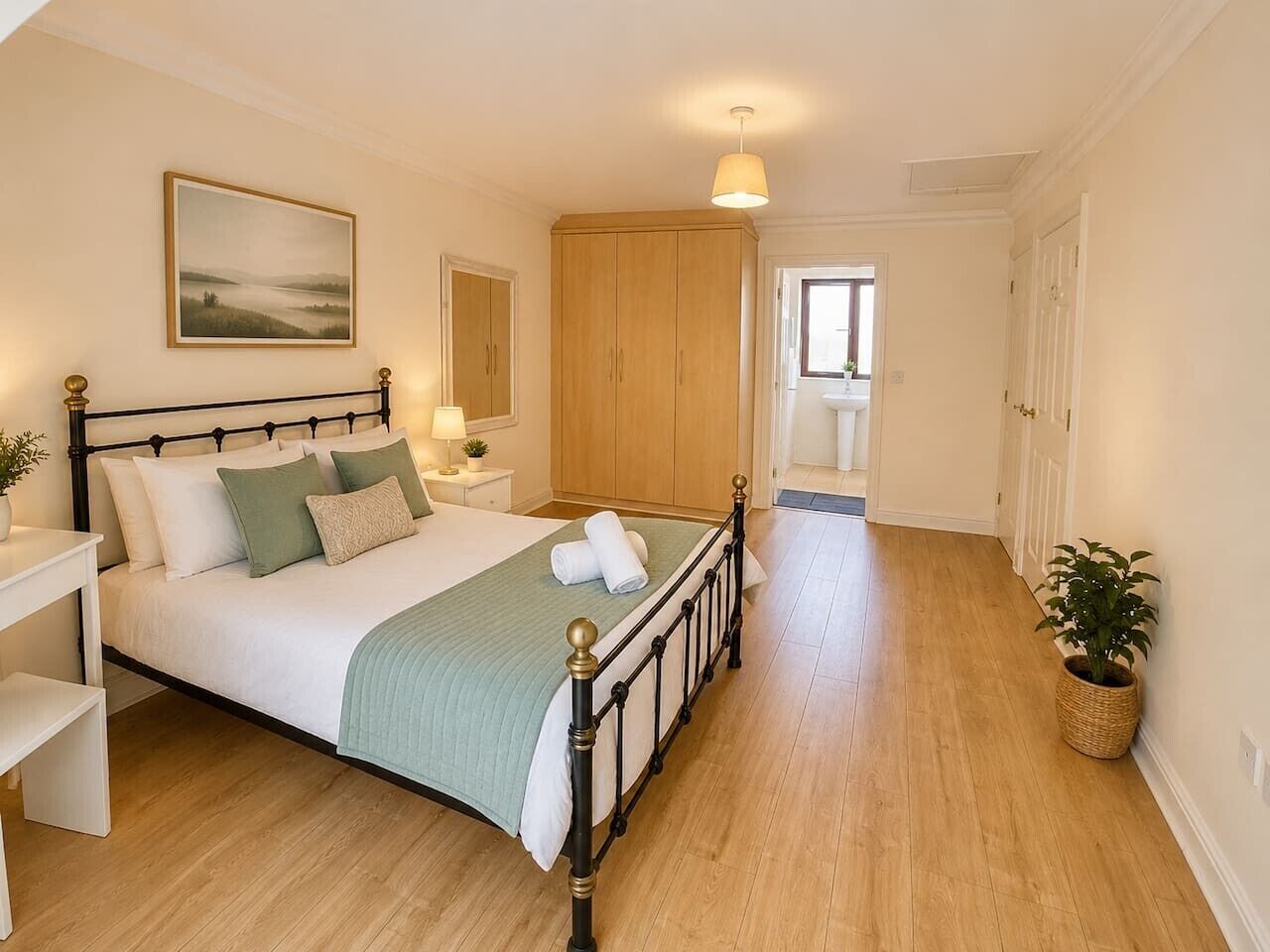 Desk, iron/ironing board, travel crib, WiFi
