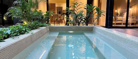 Apartment, Courtyard View | Pool | Indoor pool, outdoor pool, open 8:00 AM to 11:00 PM, sun loungers